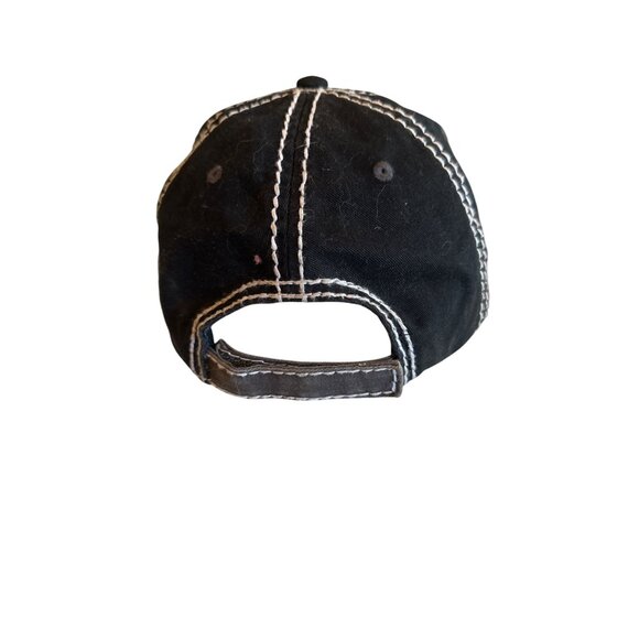 Las Vegas Raiders Adjustable Distressed Black Cap By Otto - Picture 3 of 6